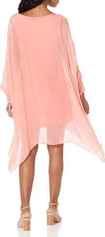 M Made in Italy Women's Scoop Neck Shift Dress with Balloon-Sleeves in Kuwait