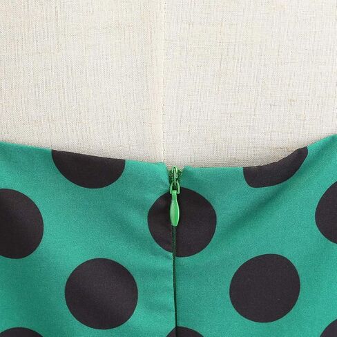 فستان نسائي عتيق من الخمسينيات من القرن العشرين من Rockabilly Audrey فستان بولكا دوت بدون أكمام وحفلات الكوكتيل المسائية مع حزام in Kuwait