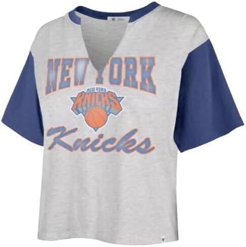 '47 Women's New York Knicks Grey Dolly Cropped T-Shirt in Saudi Arabia