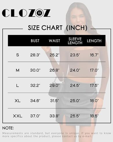 CLOZOZ قطع علوية للنساء كم طويل المحاصيل الأعلى مثير Crewneck القمم سليم المجهزة تي شيرت الخروج بلايز للنساء in Kuwait