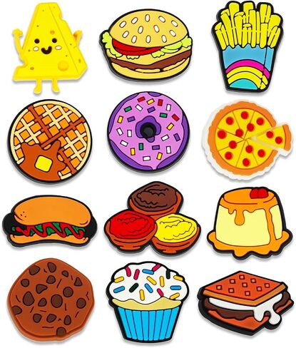 12PCS Jesus Valentine's Food Candy Concha Coffee Boba Tea Shoe charms for Croc Bubble Slides Sandals Clog, Cute Shoes Decorations for Girls Boys Women Kids in Saudi Arabia