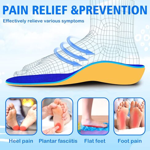 Kids Flat Feet Arch Support Insoles - Child Orthotic Insoles for Flat Feet Children Plantar Fasciitis Insoles -Shoe Inserts for Heel Pain Relief in Saudi Arabia