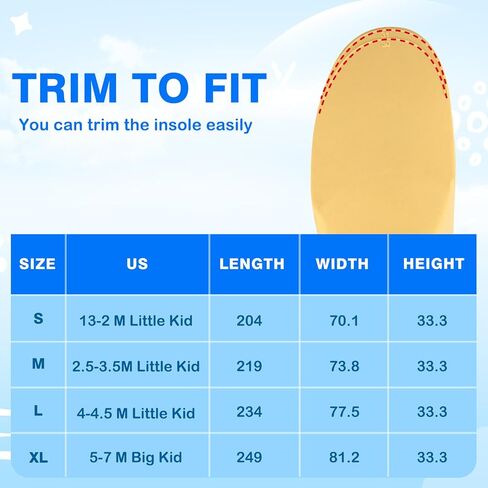 Kids Flat Feet Arch Support Insoles - Child Orthotic Insoles for Flat Feet Children Plantar Fasciitis Insoles -Shoe Inserts for Heel Pain Relief in Saudi Arabia