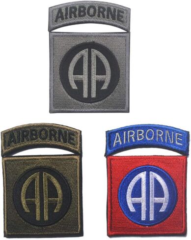 Oyster-Patch 6pcs US Army 82nd AA D82 Airborne Division Tactical Patch (Red/Green/Grey) in Saudi Arabia