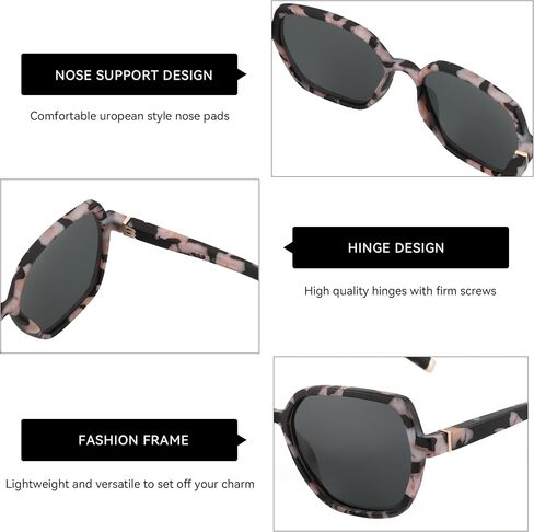 ZENOTTIC Hexagon Sunglasses for Women Polarized UV400 Protection Classic Trendy Shades Sun Glasses in Saudi Arabia