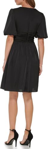 DKNY Women's Flounce Sleeve Fit and Flare in Saudi Arabia