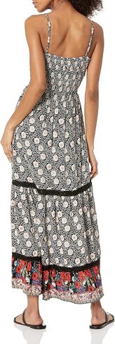 Angie Women's Spag Strap Deep Vneck Maxi Dress with Center Cutout in Saudi Arabia
