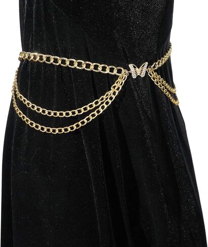 أحزمة سلسلة جلامورستار للنساء بوهو متعددة الطبقات سلسلة الخصر سلسلة الجسم البطن in Kuwait