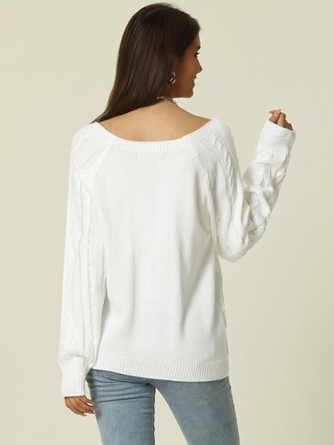Seta T سترات نسائية عادية كابل متماسكة سترة زر ديكور كم طويل البلوز تريكو Crewneck البلوز in Saudi Arabia
