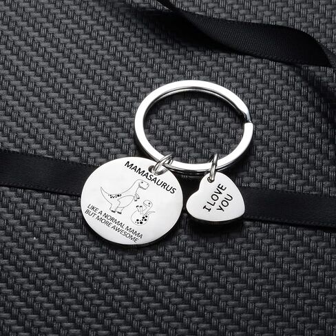 YEEQIN Mama Gifts from Daughter Mamasaurus Keychain Funny Personalized Dinosaur keychain Mothers Day Gifts Birthday Christmas Keyring Gifts for Mama（mama） in Kuwait