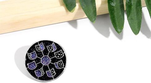 Astronomical Moon Phases Change Enamel Brooch Black Punk Animal Brooch Enamel Pin Metal Lapel Badge for Women Men Backpack Hats Clothes in Saudi Arabia