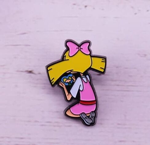 Cute Helga Pataki Enamel Pin Funny Novelty Brooch Buttons Jewelry for Jackets Jeans Backpack Cloth Lapel Bag Hat Gift for Cartoon Fans Serials Lovers Girl Women Guy in Saudi Arabia
