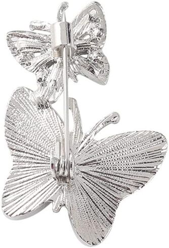 AFSJEEP Cartoon Animal Enamel Pin Beautiful Butterfly Metal Crystal Rhinestones Badge Brooch Fashion Temperament Clothes Bag Accessories Jewelry Women Gift, Metal, no gemstone in Kuwait