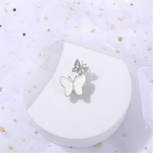 AFSJEEP Cartoon Animal Enamel Pin Beautiful Butterfly Metal Crystal Rhinestones Badge Brooch Fashion Temperament Clothes Bag Accessories Jewelry Women Gift, Metal, no gemstone in Kuwait
