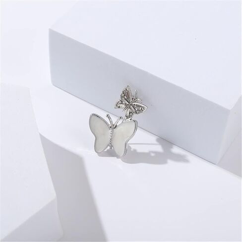 AFSJEEP Cartoon Animal Enamel Pin Beautiful Butterfly Metal Crystal Rhinestones Badge Brooch Fashion Temperament Clothes Bag Accessories Jewelry Women Gift, Metal, no gemstone in Kuwait