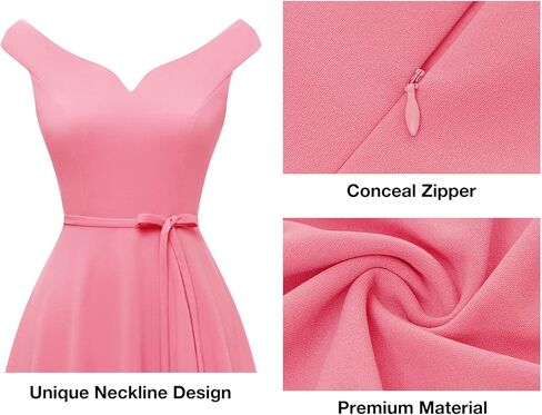 فساتين وصيفة العروس بدون أكتاف للنساء من DRESSTELLS، عالية ومنخفضة، رسمية لحفلات الزفاف وحفلات الكوكتيل، فساتين سهرة طويلة in Kuwait