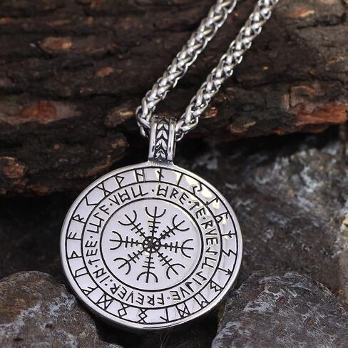 جو شوانج قلادة تميمة بتصميم درع التنين الاسكندنافي للرجال من فايكنغ مع حقيبة هدايا فالكنوت من الستانلس ستيل بدون احجار كريمة, ستانلس ستيل, لا أحجار كريمة in Kuwait