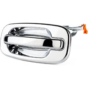 Exterior Chrome Door Handle, Front Driver Side Compatible with 2002-2006 Cadillac Escalade, Chevrolet Avalanche Silverado Suburban Tahoe, GMC Yukon Sierra Replace #15034985 15745149