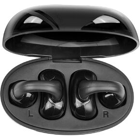 Wireless Ear Clips Earbuds Open Ear Clips Earbuds Ear Clips Headphones Bluetooth Stereo Sport Earphones with Mic Noise Canceling Lightweight Waterproof