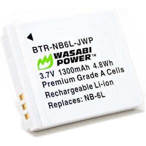 Wasabi Power Battery for Canon NB-6L, NB-6LH and Canon PowerShot D10, D20, D30, ELPH 500 HS, S90, S95, S120, SD770 IS, SD980 IS, SD1200 IS, SD1300 IS, SD3500 IS, SD4000 IS, SX170 IS, SX240 HS, SX260 HS, SX270 HS, SX280 HS, SX500 IS, SX510 HS, SX520 HS, SX