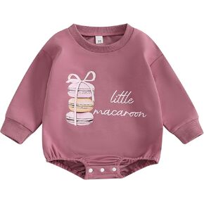 Shejingb Halloween Baby Girl Boy Clothes Cute Ghost Sweatshirt Romper Long Sleeve Bubble Onesie My First Halloween Outfit