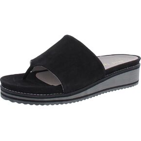 David Tate Womens Hot Nubuck Mule Wedge Sandals