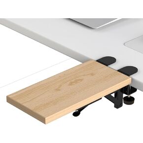 Ergonomic Desk Extension Tray, 75x24cm, Clamp Without Punch, Keyboard Drawer Tray, Computer Armrest Table Stand in Saudi Arabia