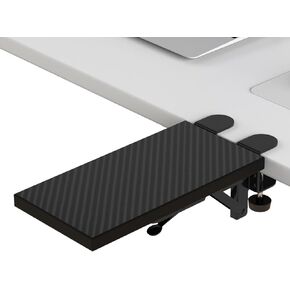 Ergonomic Desk Extension Tray, 75x24cm, Clamp Without Punch, Keyboard Drawer Tray, Computer Armrest Table Stand