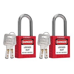 Loto Locks -2 Purple Lockout Lock，Keyed Different, 2 Keys Per Lock, OSHA Compliant Lockout Lagout Lock.