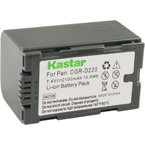 Kastar 2-Pack CGR-D16 Battery Replacement for Panasonic CGA-D220E/1B, CGR-D16, CGR-D16A/1B, CGR-D16R, CGR-D16S, CGR-D16SE/1B, CGR-D220, CGR-D220A/1B, CGR-D220E/1B, CGA-D28, CGA-D28A/1B Battery