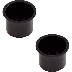 GSE 10-Pack Jumbo Aluminum Drop-in Cup Holders. Drink Holder for Casino Poker Tables, Desk, Boats, RV Cars & Trucks (Black)