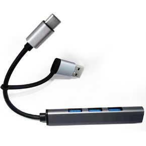 4 in 1 USB C Hub, 5V/3A USB 3.0 Splitter, USB-C Hub Multiport Adapter, USB Type C Hub for PC, Laptop, MacBook, Chromebook and More Devices