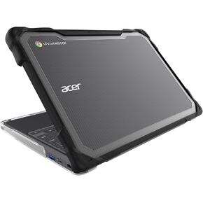 Gumdrop SlimTech Case Fits Acer Chromebook 511 (C734) Clamshell. Designed for K-12 Students, Teachers, and Classrooms-Drop Tested, Rugged, Shockproof Bumpers for Reliable Device Protection – Black