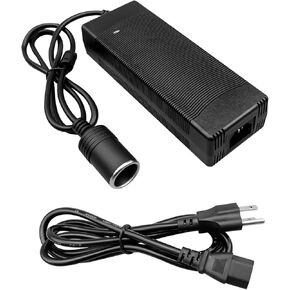 AC to DC Converter, AC 100V-240V to DC 12V Cigarette Lighter Adapter Transformer, 12V 15A Car Cigarette Lighter Socket for Car Refrigerator Tire Inflator Paddle Board Pump