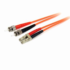 StarTech.com 1m Fiber Optic Cable - Multimode Duplex 62.5/125 - LSZH - ST/SC - OM1 - ST to SC Fiber Patch Cable (FIBSTSC1), Orange