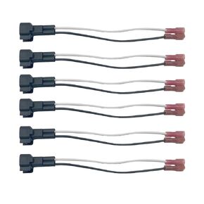6 Pack Speaker Wire Harness Car Front Rear Door Speakers Adapter Wiring Harness Plug Connector Compatible with Ford F150 F250 Escape Mustang Lincoln Mercury Mazda 72-5600