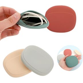 4 PCS Silicone Headphone Organizer, Multicolor Wired Headphone Case, Data Cable Storage Case, Mini Key Storage Bag, Reusable Soft Silicone Box, Portable Wired Headphone Organizer for Outdoor, Travel