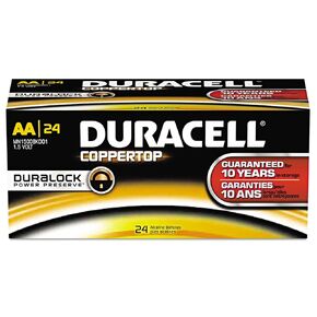 Duracell PGD MN1500BKD Coppertop Battery, Alkaline, AA Size (Pack of 144)