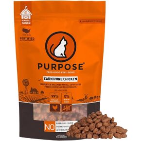 PURPOSE Freeze Dried Raw Cat Food, Duck Mini Nibs Entree, 9 oz