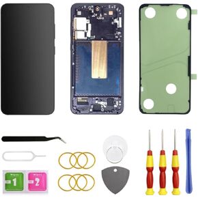 AMOLED for Samsung Galaxy S23 Plus 5G LCD Display Screen Replacement S23 + Touch Digitizer Screen Assembly with Frame Toolkit S916U 6.6" Black(S916U)