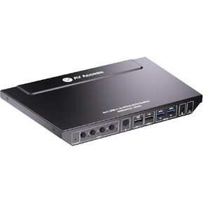 AV Access 4K USB-C Docking Station & HDMI KVM Switch for 4 Computers with USB 3.0, Fast Charging for Laptop, 4K@60hz, EDID Emulation, Hotkey or IR Remote, USB Hub for 4 PCs Share 1 Keyboard&Mouse