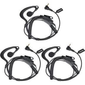 3 Pack Radio Earpiece with Mic for Motorola Talkabout T600 T800 T460 T470 T475, Surveillance Earpiece with in-line Microphone and PTT for Talkabout Walkie Talkies Two-Way Radios