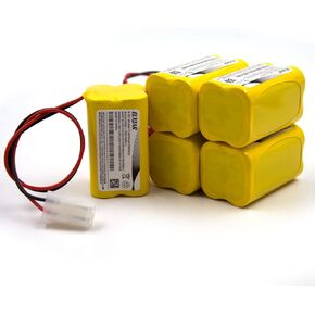 elxjar (5-Pack) 4.8V 800mAh Ni-CD AA Battery Pack Replacement for Energizer N20AE015A CUSTOM-222 NIC0905 OSA146 Prescolite EDCNRB Exit Sign Emergency Light