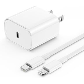 iPhone Charger Fast Charging Block, Wall Charger Plug with Long USB C to Lightning Cable Cord 6ft, Type C Charging Power Adapter Cube Brick Box for Apple iPhone 14 Pro Max/14 Pro/13/13 Pro/12 Mini/11