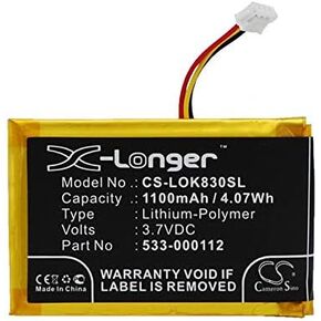 XSP 1100mAh Replacement Battery for LOGITECH IIIuminated Living-Room Keyboard K830 K830 LOGITECH 533-000112 L/N 1406 Parts Battery Batteries