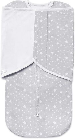 BreathableBaby 3-in-1 Swaddle Trio — Starlight Gray — Premium Activewear Jersey Knit — 0-4 Months — Newborn to 16 lbs — 3 Position Swaddle Sack for Safe Sleep — Arms Up, Arms Down, Arms Out in Saudi Arabia