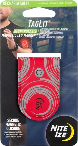 Nite Ize TGLR-33-R3 TagLit Rechargeable Magnetic LED Marker Safety Light, One Size, Yellow in Kuwait