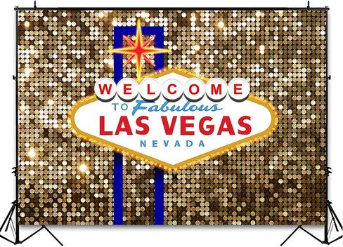 خلفية حفلة Avezano Las Vegas لتزيين أعياد الميلاد مرحبًا بكم في Las Vegas رائع كازينو ليلة البوكر حفلة التصوير الفوتوغرافي خلفية الذهب الفاخرة حفلة موسيقية زي اللباس حفلة Photobooth (7x5ft) in Kuwait