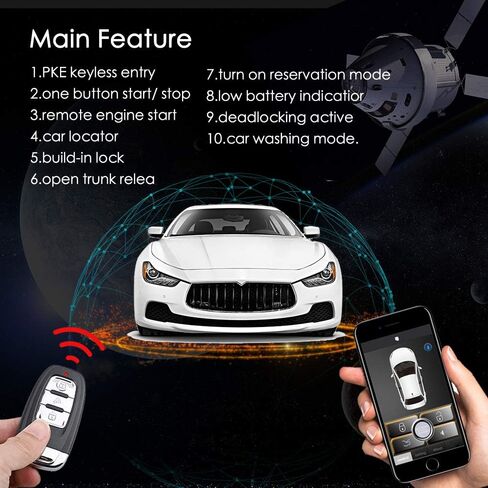 PKE Universal Car Remote Engine Start One Key Engine Start Keyless Entry for Car Key or App Control Thanksgiving in Saudi Arabia