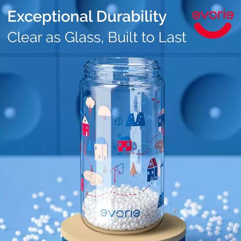 كوب إيفوري تريتان المضاد للانسكاب للأطفال مع قش سيليكون، زجاجة مياه مقاومة للانسكاب للأطفال من عمر 1-4 سنوات، 10 أونصة، مقابض قابلة للإزالة، مثالية للمدرسة (الأرنب الوردي) in Kuwait